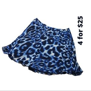 Calvin Klein skirt cheetah blue size 14